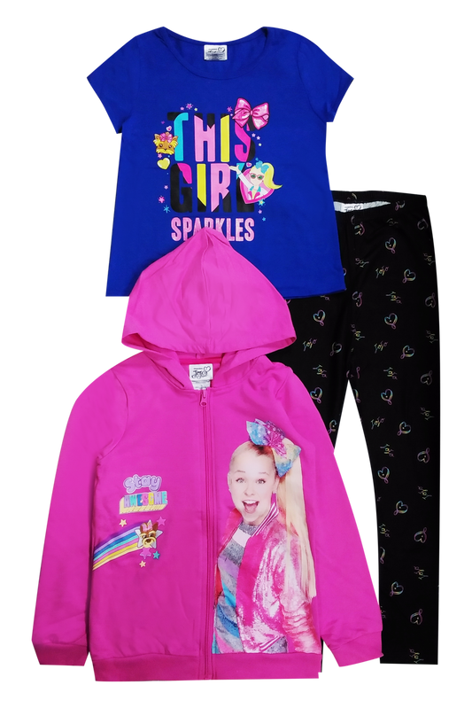 3 piece Jojo Siwa hoodie and legging set